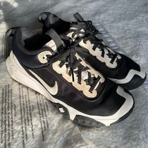 Nike Air Diamond Varsity Turf Men's Baseball Shoes Black White Size 7.5